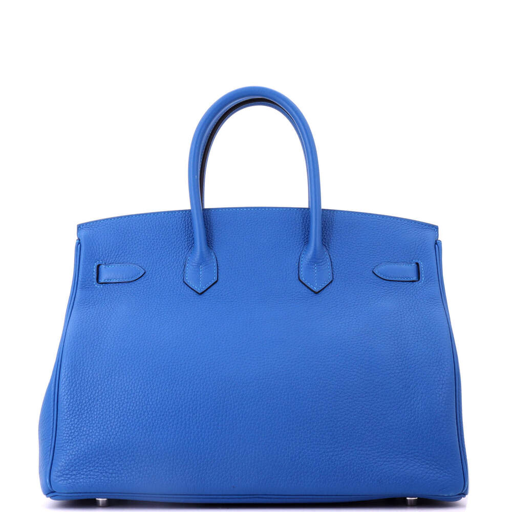 Hermes Birkin 35 Blue Clemence with Palladium Hardware - Picture 3 of 8